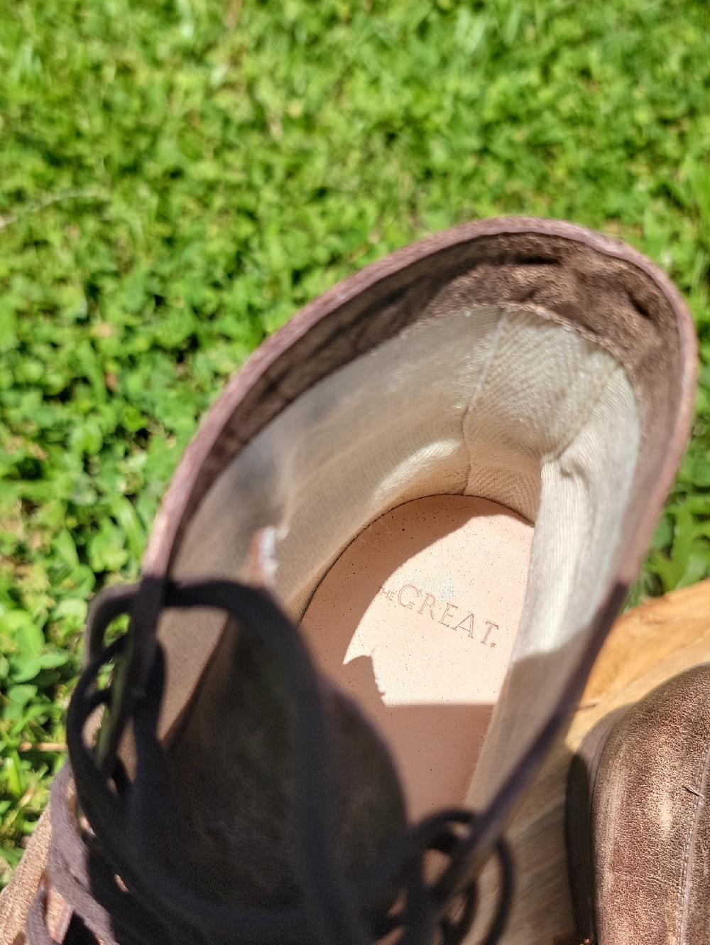 Boxcar Distressed Brown Lace-Up Leather Ankle Boots - Picture 8 of 11